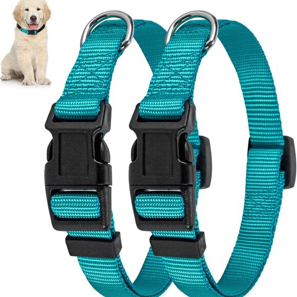 Other - Martingale Collar for Dogs with Quick Release Buckle Size Medium 2 Pack Teal